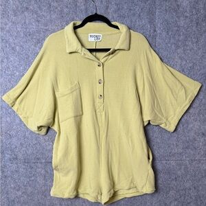 BUCKETLIST Women's Medium Light bright green oversized romper